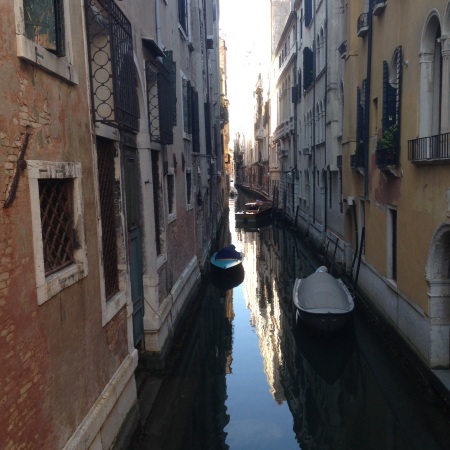A typical canal in Venice.